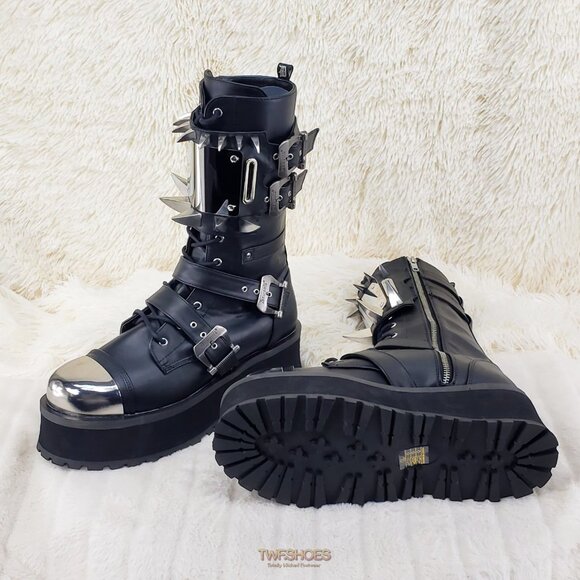 Gravedigger Goth Punk Heavy Metal Spiked Boots Restocked New